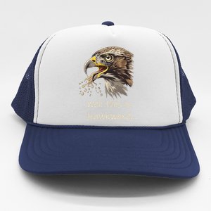 Hawk Tua Well This Is Hawkward Funny Viral Video Trucker Hat