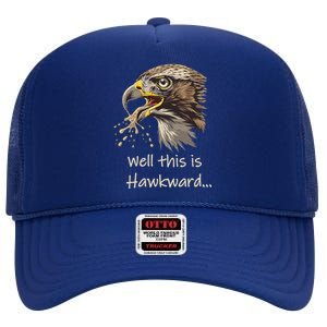 Hawk Tua Well This Is Hawkward Funny Viral Video High Crown Mesh Back Trucker Hat