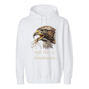 Hawk Tua Well This Is Hawkward Funny Viral Video Garment-Dyed Fleece Hoodie