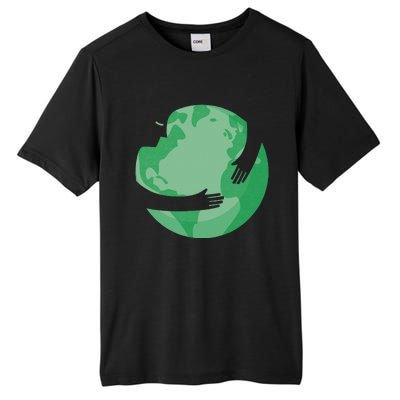 HUGGING THE WORLD EARTH DAY ENVIRONMENTAL AWARENESS Tall Fusion ChromaSoft Performance T-Shirt