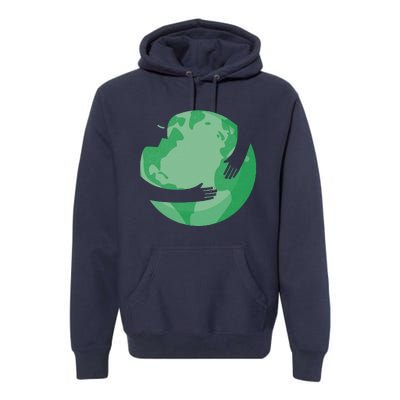 HUGGING THE WORLD EARTH DAY ENVIRONMENTAL AWARENESS Premium Hoodie