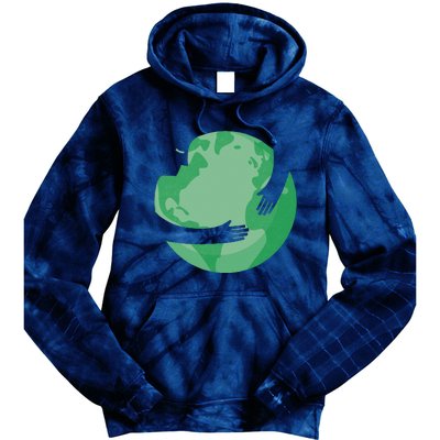 HUGGING THE WORLD EARTH DAY ENVIRONMENTAL AWARENESS Tie Dye Hoodie