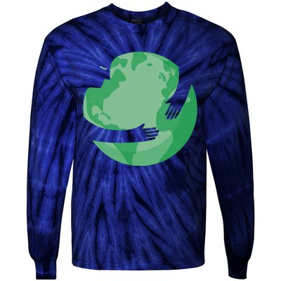 HUGGING THE WORLD EARTH DAY ENVIRONMENTAL AWARENESS Tie-Dye Long Sleeve Shirt