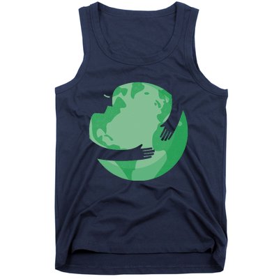 HUGGING THE WORLD EARTH DAY ENVIRONMENTAL AWARENESS Tank Top