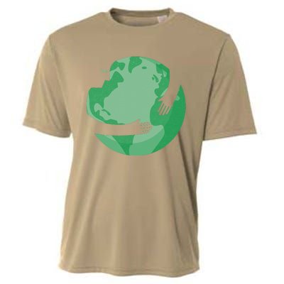 HUGGING THE WORLD EARTH DAY ENVIRONMENTAL AWARENESS Cooling Performance Crew T-Shirt