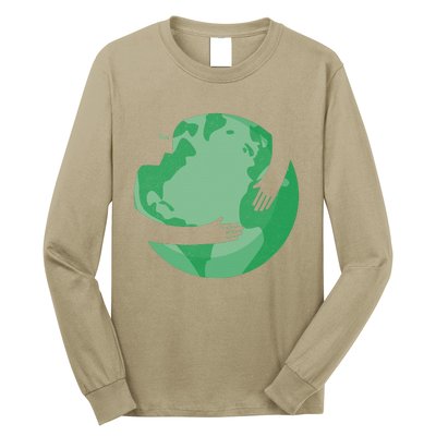 HUGGING THE WORLD EARTH DAY ENVIRONMENTAL AWARENESS Long Sleeve Shirt