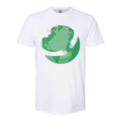 HUGGING THE WORLD EARTH DAY ENVIRONMENTAL AWARENESS Softstyle CVC T-Shirt