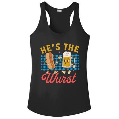 He’S The Wurst Couples Oktoberfest Beer Festival Ladies PosiCharge Competitor Racerback Tank