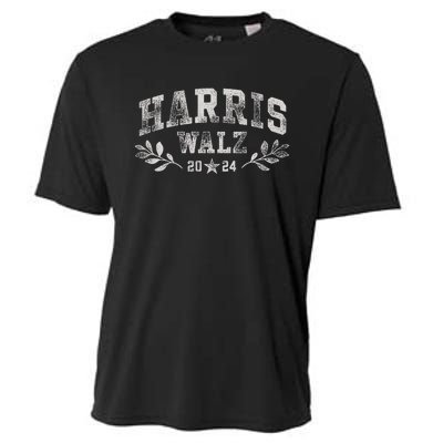 Harris Tim Walz Crest Vintage Arch Women Harris Waltz 2024 Cooling Performance Crew T-Shirt