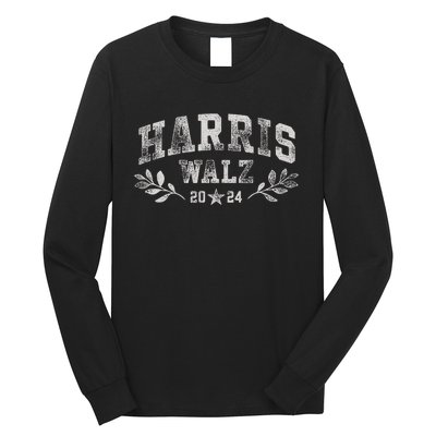 Harris Tim Walz Crest Vintage Arch Women Harris Waltz 2024 Long Sleeve Shirt