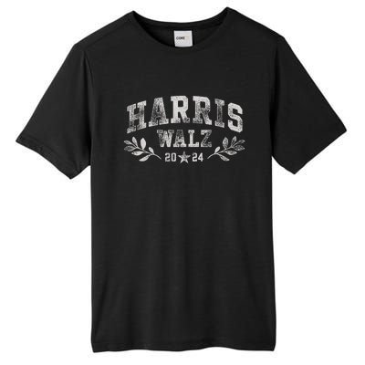 Harris Tim Walz Crest Vintage Arch Women Harris Waltz 2024 Tall Fusion ChromaSoft Performance T-Shirt