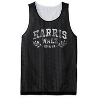 Harris Tim Walz Crest Vintage Arch Women Harris Waltz 2024 Mesh Reversible Basketball Jersey Tank