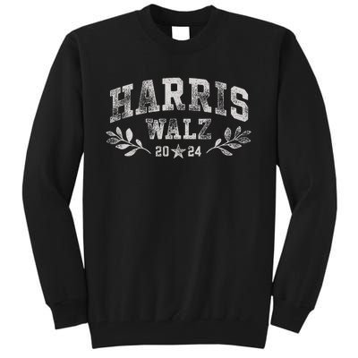 Harris Tim Walz Crest Vintage Arch Women Harris Waltz 2024 Tall Sweatshirt