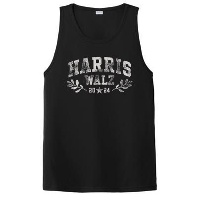 Harris Tim Walz Crest Vintage Arch Women Harris Waltz 2024 PosiCharge Competitor Tank