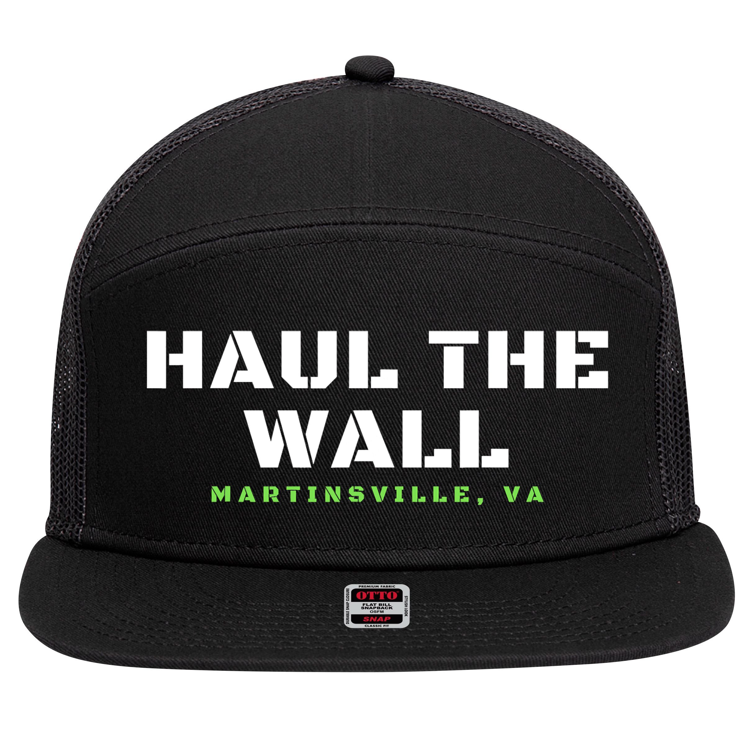 Haul The Wall Martinsville Stock Car Racing 7 Panel Mesh Trucker Snapback Hat
