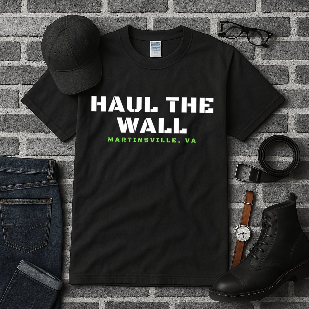 Haul The Wall Martinsville Stock Car Racing Tall T-Shirt