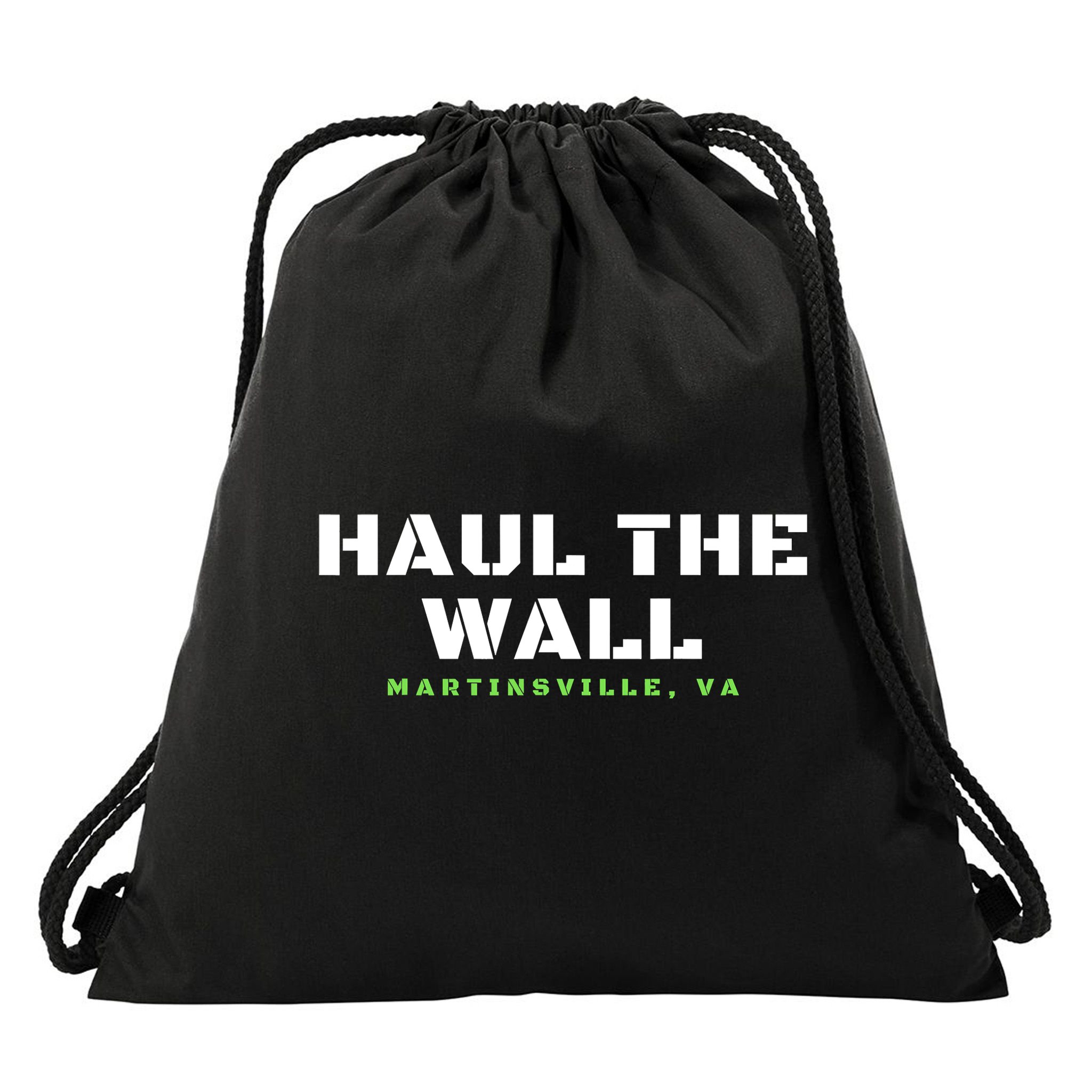 Haul The Wall Martinsville Stock Car Racing Drawstring Bag