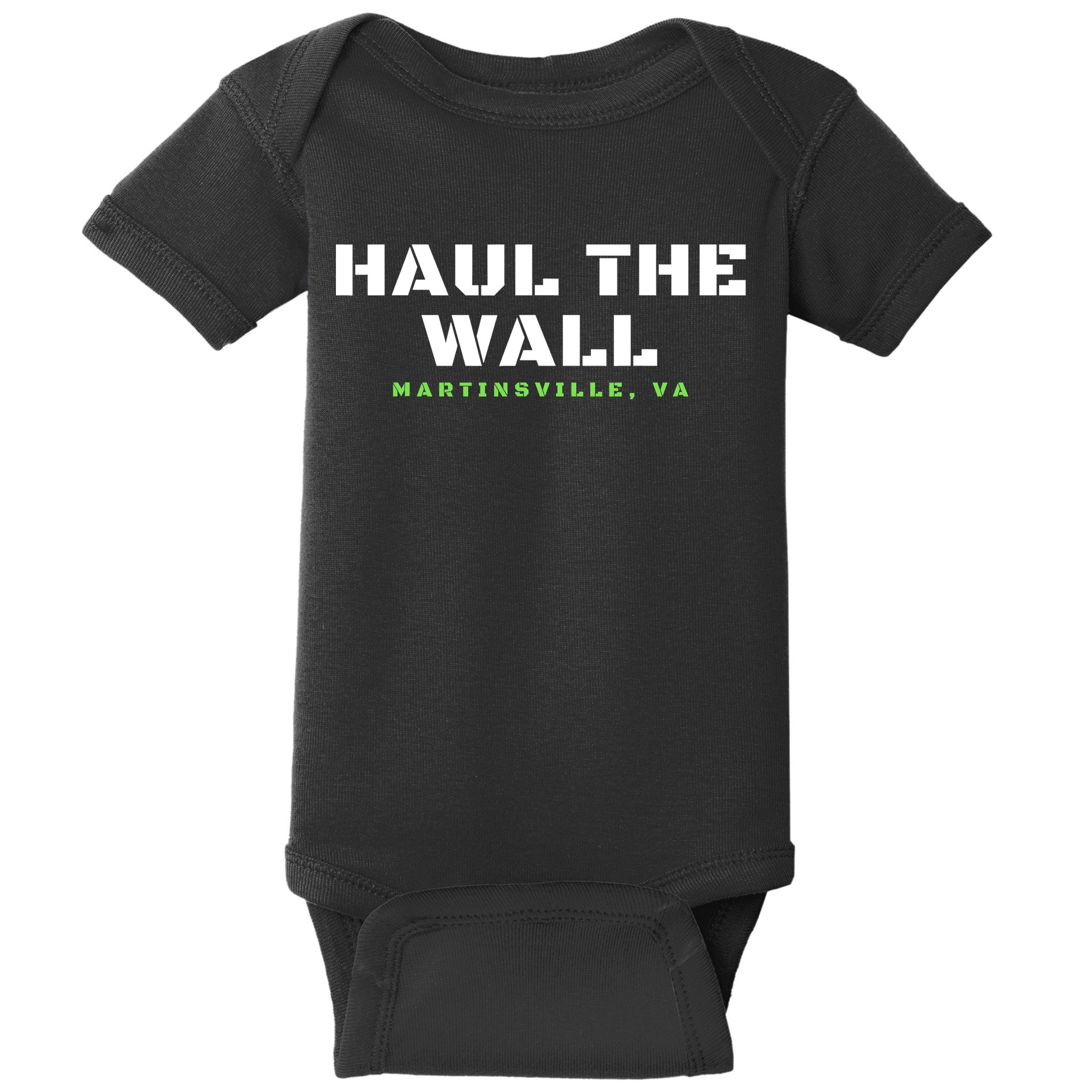 Haul The Wall Martinsville Stock Car Racing Baby Bodysuit