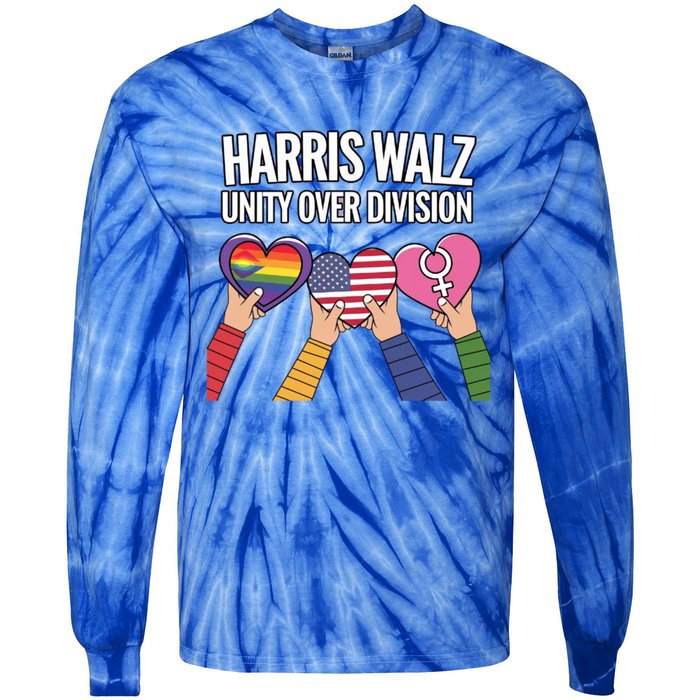 Harriswalz Together We Stand For Unity Gift Tie-Dye Long Sleeve Shirt