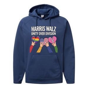 Harriswalz Together We Stand For Unity Gift Performance Fleece Hoodie