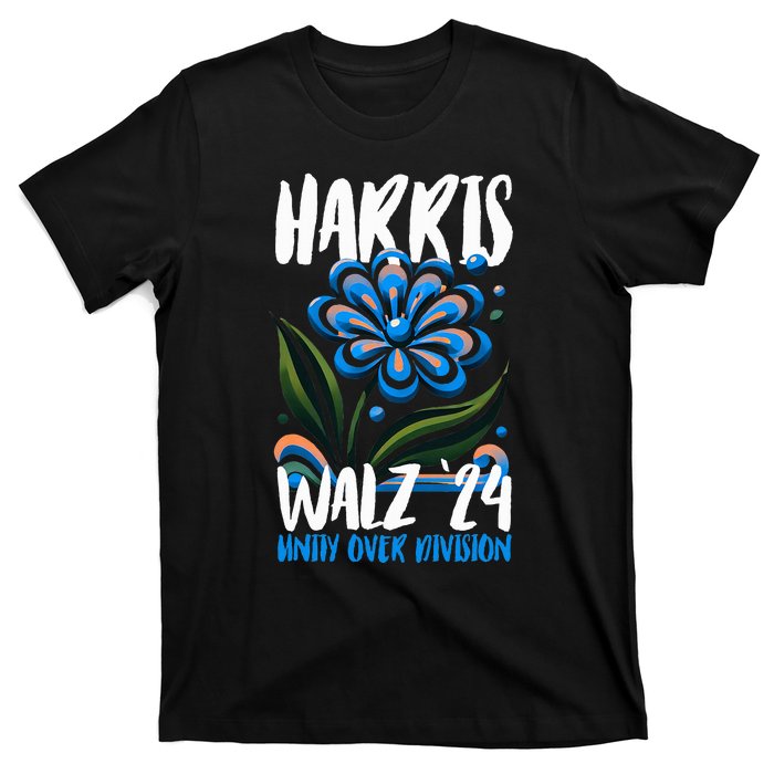 Harris Tim Walz Unity Over Division Harris Walz Waltz 2024 T-Shirt