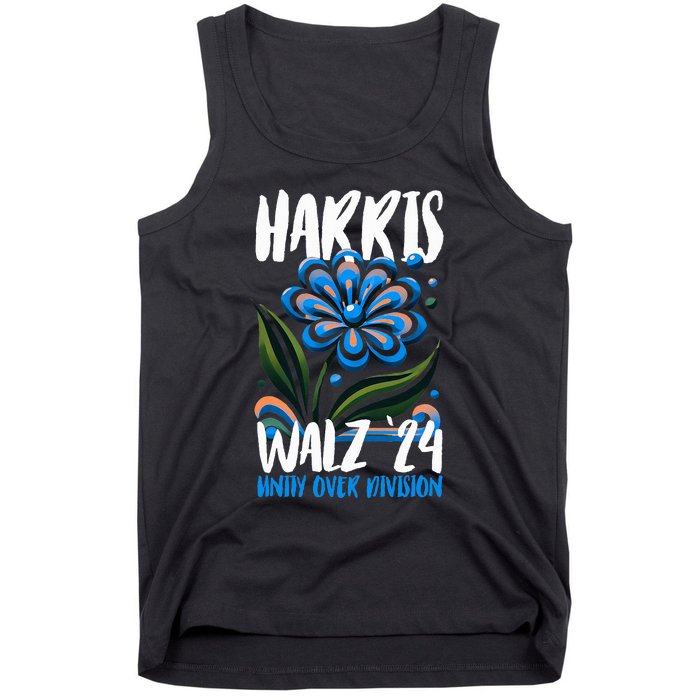 Harris Tim Walz Unity Over Division Harris Walz Waltz 2024 Tank Top