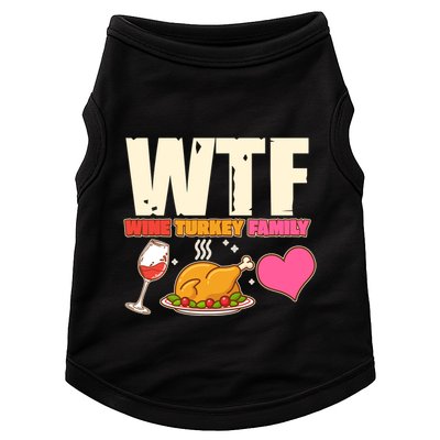 Holiday Time WTF Wine Turkey Family Doggie Tank