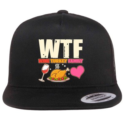 Holiday Time WTF Wine Turkey Family Flatbill Hat