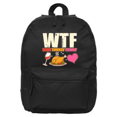 Holiday Time WTF Wine Turkey Family 16 in Basic Backpack