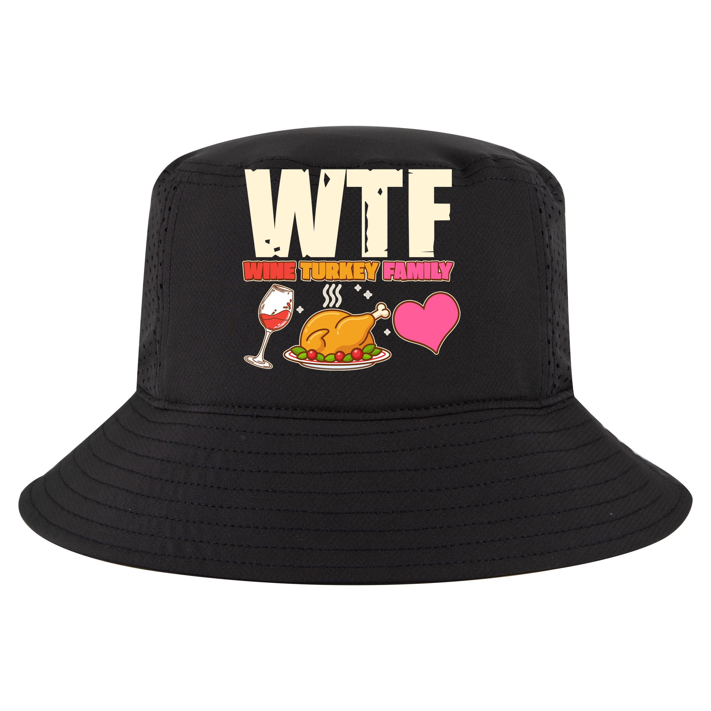 Holiday Time WTF Wine Turkey Family Cropped Pullover Crew