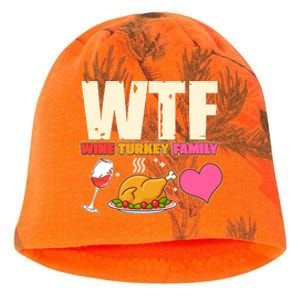 Holiday Time WTF Wine Turkey Family Kati - Camo Knit Beanie