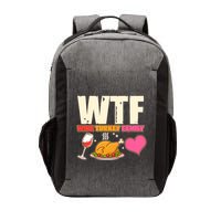Holiday Time WTF Wine Turkey Family Vector Backpack