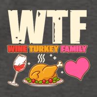 Holiday Time WTF Wine Turkey Family Vector Backpack