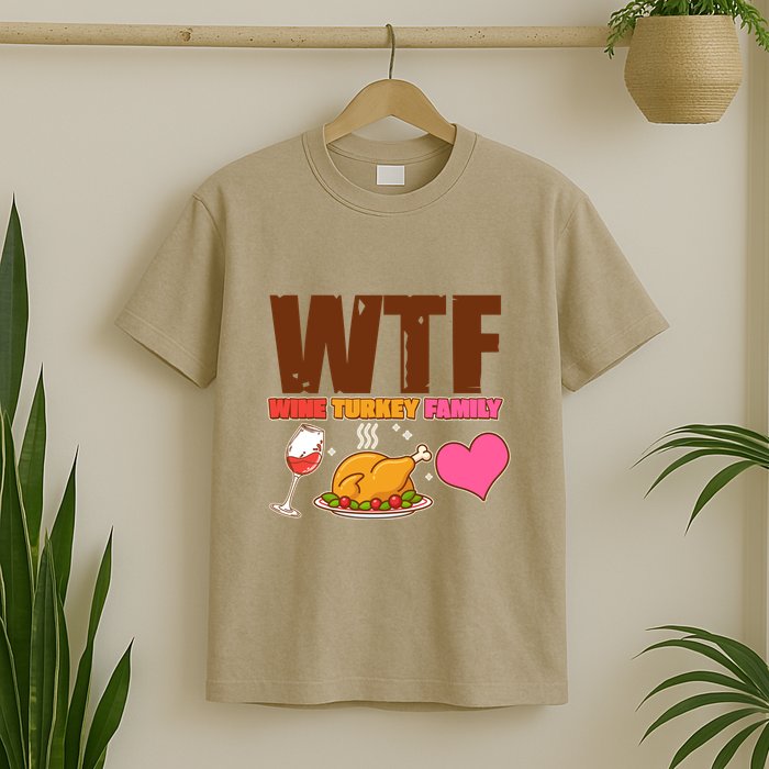 Holiday Time WTF Wine Turkey Family T-Shirt