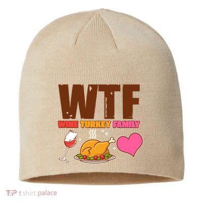 Holiday Time WTF Wine Turkey Family Sustainable Beanie