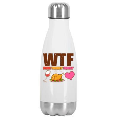 Holiday Time WTF Wine Turkey Family Stainless Steel Insulated Water Bottle