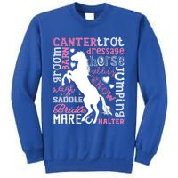 Horse Typography Word Art Equestrian Horseback Riding Gift Sweatshirt