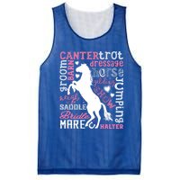 Horse Typography Word Art Equestrian Horseback Riding Gift Mesh Reversible Basketball Jersey Tank