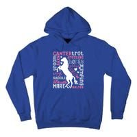 Horse Typography Word Art Equestrian Horseback Riding Gift Tall Hoodie