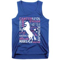 Horse Typography Word Art Equestrian Horseback Riding Gift Tank Top