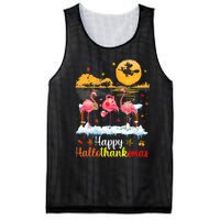 Halloween Thanksgiving Xmas Happy Hallo Thanksmas Flamingo Mesh Reversible Basketball Jersey Tank