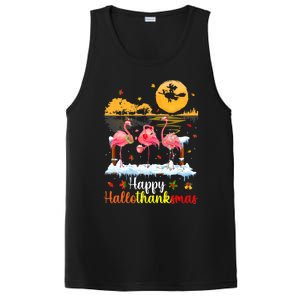 Halloween Thanksgiving Xmas Happy Hallo Thanksmas Flamingo PosiCharge Competitor Tank