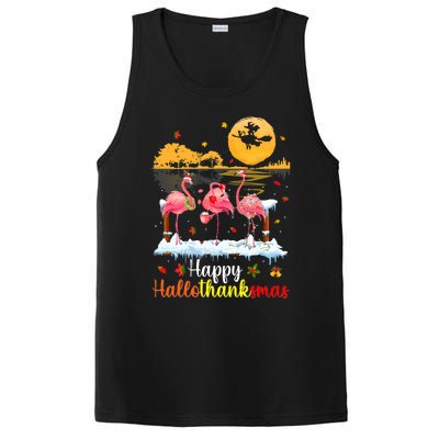 Halloween Thanksgiving Xmas Happy Hallo Thanksmas Flamingo PosiCharge Competitor Tank