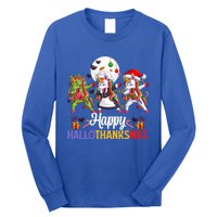 Halloween Thanksgiving Xmas Happy Hallothanksmas Unicorns Gift Long Sleeve Shirt