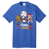 Halloween Thanksgiving Xmas Happy Hallothanksmas Unicorns Gift Tall T-Shirt