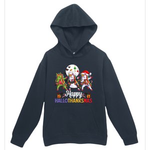 Halloween Thanksgiving Xmas Happy Hallothanksmas Unicorns Gift Urban Pullover Hoodie