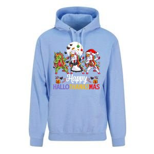 Halloween Thanksgiving Xmas Happy Hallothanksmas Unicorns Gift Unisex Surf Hoodie