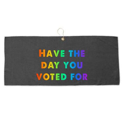 Have Theday You Voted For Large Microfiber Waffle Golf Towel