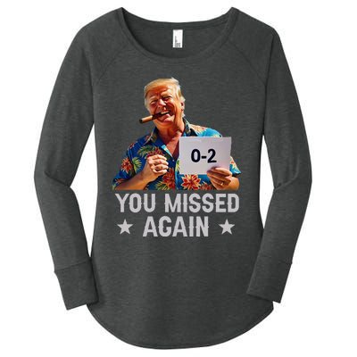 Hawaii Trump You Missed Again Women's Perfect Tri Tunic Long Sleeve Shirt