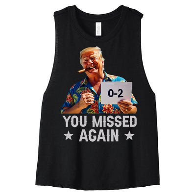 Hawaii Trump You Missed Again Women's Racerback Cropped Tank